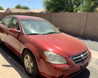 2003 NISSAN ALTIMA 4 DOOR 2.5 S   VIN#1N4AL11E53C147290, CLEAN CARFAX, Odometer reading  74,167  CALL OUR OFFICE FOR SHOWING AND TEST DRIVE (480) 525-1606