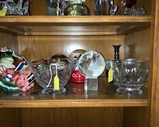The glass world globe sold, but we still have some cute items in this cabinet