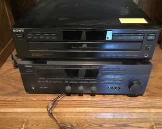 Yamaha Receiver and Sony CD Player
