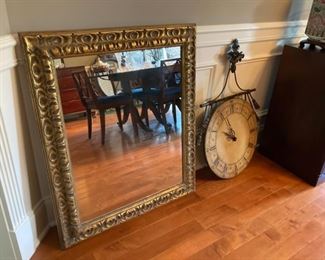 Large Rectangular Gold Frame Mirror