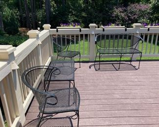 Vintage Curved Back Mesh Patio Furniture