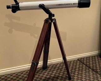 Bushnell Telescope on tripod with boxed accessories