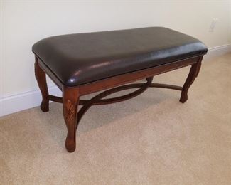 leather top bench