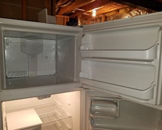 Frigidaire refrigerator/freezer. 12 years but works perfectly.  Very clean and cold!
