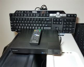DVD player and keyboards