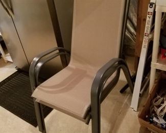 pair aluminum outdoor chairs