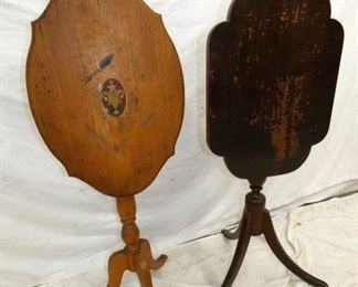 2 EARLY VICT. TILT TOP TABLES 