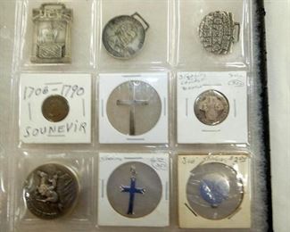 STERLING SILVER PENDANTS & COINS 