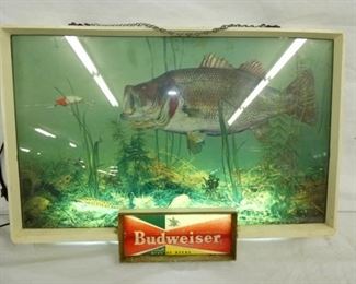 20X14 BUDWEISER LIGHTED FISH SIGN 