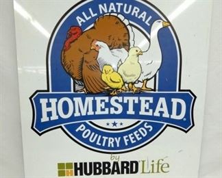 30X36 HOMESTEAD POULTRY FEEDS SIGN 