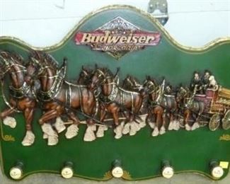36X24 WOODEN BUDWEISER CLYDESDALE SIGN 