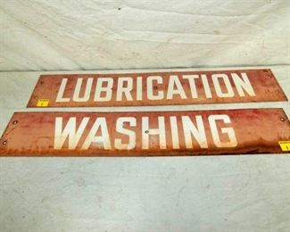 LUBRICATION/WASHING SIGNS 