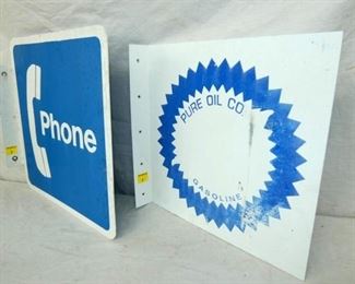 VIEW 2 PHONE/PURE OIL FLANGE SIGNS 