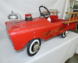 VIEW 2 NO. 519 FIRE TRUCK PEDAL CAR.    