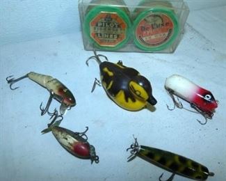 EARLY FISHING LURES & LINE 