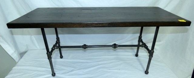 BARNWOOD BENCHES W/PIPE LEGS 