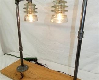 VIEW 2 INSULATOR PIPE TABLE LAMP 