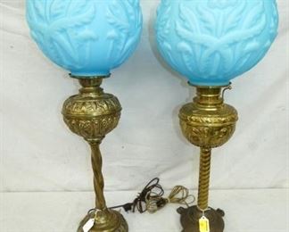 2 MATCHING 28IN. PARLOR LAMPS 
