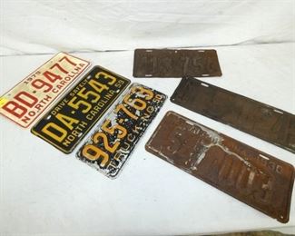 EARLY LICENSE PLATES 