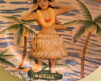 Fun Aloha Hand Painted Decorative Plates