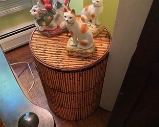 Bamboo Occasional Table. Cat Decor