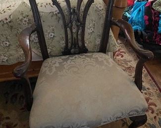 Vintage Mahogany Chippendale Arm Chair
