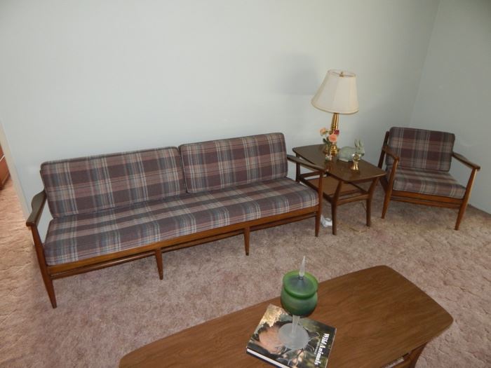 Mid Century Sofa and (2) Lounge Chairs