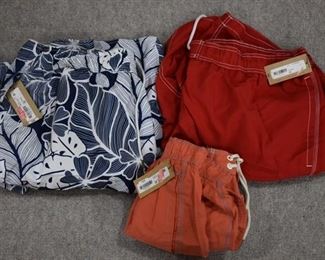 Lot of 3 New w. Tags Big & Tall Mens Clothes Foundry Swimming Trunks Size 3XL - WILL SHIP