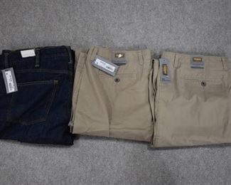Lot of 3 New w. Tags Mens Clothes Foundry Khaki Pants Size 40x30; Foundry Jeans Size 40x30  - WILL SHIP
