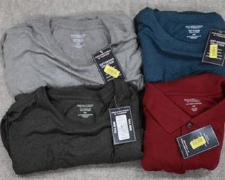 Lot of 4 New w. Tags Big & Tall Mens Clothes Roundtree & York Long Sleeve Shirts Size 3XT - WILL SHIP