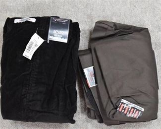 Lot of 2 New w. Tags Big & Tall Mens Clothes Roundtree & York Corduroy & Dress Pants Size 52X32 - WILL SHIP