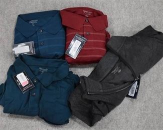 Lot of 4 New w. Tags Big & Tall Mens Clothes Roundtree & York Polo Shirts & Pullover Jacket Size 2XT - WILL SHIP