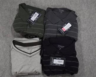 Lot of 4 New w. Tags Big & Tall Mens Clothes Roundtree & York Long Sleeve Shirt Size 3XT - WILL SHIP