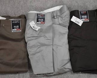 Lot of 3 New w. Tags Big & Tall Mens Clothes Roundtree & York Dress Pants Size 40x36 - WILL SHIP
