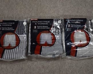 Lot of 6 New w. Tags Big & Tall Mens Clothes Roundtree & York Full-Cut Boxers Size 56 - WILL SHIP