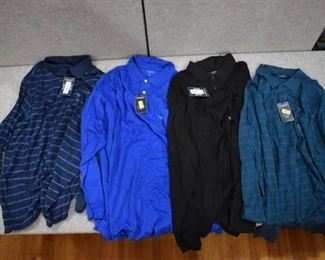 Lot of 4 New w. Tags Big & Tall Mens Clothes Roundtree & York Polo Shirts Size 3XT - WILL SHIP