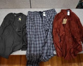 Lot of 3 New w. Tags Big & Tall Mens Clothes Roundtree & York Long Sleeve Shirt Size 2XT; Roundtree & York Pajama Pants Size 2XT Roundtree & York Button Down Shirt Size 2XT - WILL SHIP