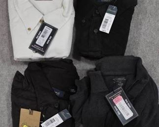Lot of 4 New w. Tags Big & Tall Mens Clothes Roundtree & York Pullover Jacket & Button-down Shirts Size 2XB - WILL SHIP