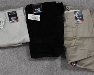 Lot of 3 New w. Tags Big & Tall Mens Clothes Roundtree & York Corduroy & Dress Pants Size 42x36 - WILL SHIP