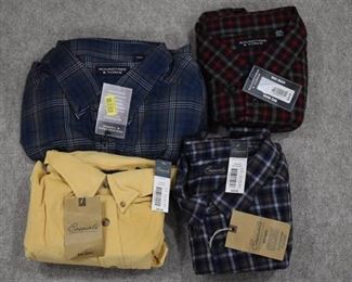 Lot of 4 New w. Tags Big & Tall Mens Clothes Roundtree & York Button-down Shirts Size 3XB - WILL SHIP