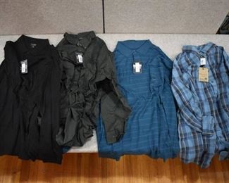 Lot of 4 New w. Tags Big & Tall Mens Clothes Roundtree & York Long Sleeve Polo & Button-up Shirts Size 3XB - WILL SHIP