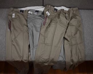 Lot of 3 New w. Tags Big & Tall Mens Clothes Roundtree & York Dress Pants Size 46x32 - WILL SHIP