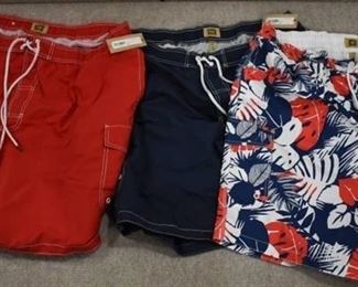 Lot of 3 New w. Tags Big & Tall Mens Clothes Foundry Swim Trunks Size 3XL - WILL SHIP