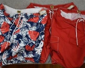 Lot of 3 New w. Tags Big & Tall Mens Clothes Foundry Swim Trunks Size 3XL - WILL SHIP