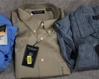 Lot of 3 New w. Tags Big & Tall Mens Clothes Foundry Polo Shirt Size 2XL; Roundtree & York Button-down Shirt Size 2XL Roundtree & York Button-down Shirt Size 2XB - WILL SHIP
