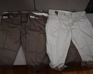 Lot of 3 New w. Tags Big & Tall Mens Clothes Roundtree & York Dress Pants Size 54x32 - WILL SHIP