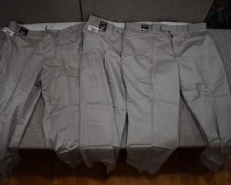 Lot of 3 New w. Tags Big & Tall Mens Clothes Roundtree & York Dress Pants Size 46x30 - WILL SHIP
