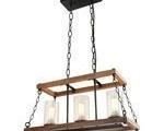 Anmytek trapezoid rustic chandelier