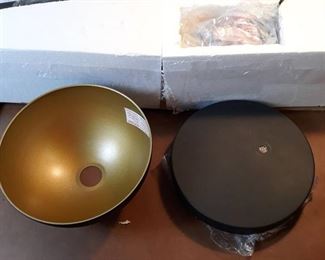 Archiology Arc Floor Lamp, 79" Height Black Brass Floor Lamp Curved, and Metal Dome Shade with Glossy Gold Interior Perfect for Living Room Reading Bedroom Home Office