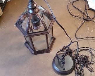 NUVO 60/4979 Boxwood Outdoor Hanging Lantern Light Fixture with Clear Beveled Glass, 13.75 x 8-Inches, 100 Watts/120 Volts, Brown